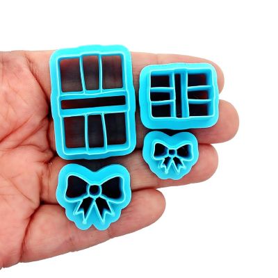 Gift with Bow Clay Cutter Set, 2 Present Sizes, 4 pc Image 2