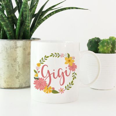 Gigi Floral Wreath Ceramic Mug Image 1