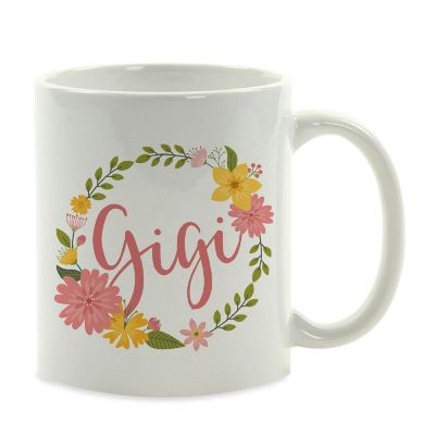 Gigi Floral Wreath Ceramic Mug Image 2