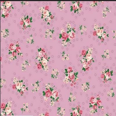 GiGi Roses Floral Vintage Small Roses Pink by Stof Fabrics Sold by the Yard Image 1