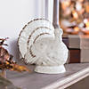 Gilded Harvest White Ceramic Turkey Image 1