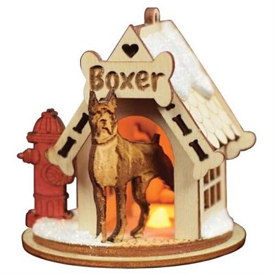 Ginger Cottages K-9 Doghouse Boxer K9115 Ornament, Multi #81014 Image 1