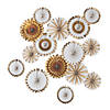 Ginger Ray Gold & White Fan Assortment - 15 Pc. Image 1