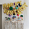 Ginger Ray Happy Birthday Gold 13" Mylar Balloon Bunting - 13 Pc. Image 2