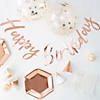 Ginger Ray Rose Gold Birthday Tableware Kit for 16 Guests Image 1