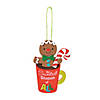 Gingerbread Cookie In Cocoa Mug Ornament Craft Kit - Makes 12 Image 1