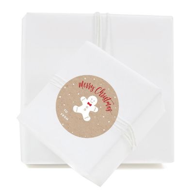 Gingerbread Man Christmas To/From Labels Image 2