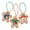 Gingerbread Man Picture Frame Christmas Ornament Craft Kit - Makes 12 Image 1