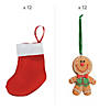 Gingerbread Ornament & Red Stocking Holiday Gift Kit for 12 Image 1