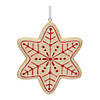 Gingerbread Snowflake Cookie Ornament (Set Of 12) 4"H Resin Image 2