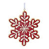 Gingerbread Snowflake Cookie Ornament (Set Of 12) 4"H Resin Image 3