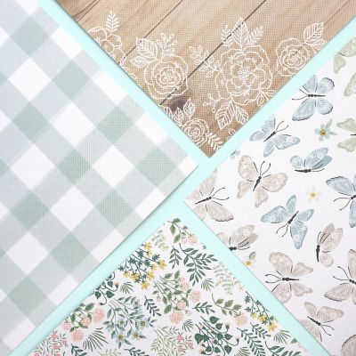 Gingham Garden Double-Sided Cardstock 12"X12"-Timeless Image 1