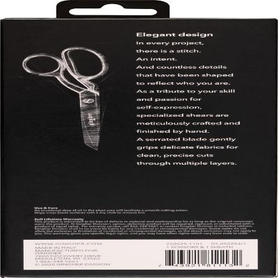 Gingher Micro-Serrated Edge/Knife Edge Dressmaker Shears 8"-W/Blunt Tip Image 1