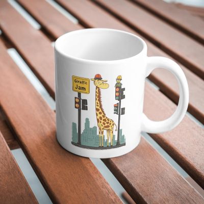 Giraffic Jam Mug by Dancing Littles Jungle Image 2