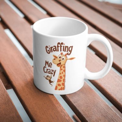 Giraffing Me Crazy Mug by Dancing Littles Jungle Image 2