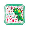 Girl Dinosaur Party Stomp and Roar Paper Dinner Plates - 8 Ct. Image 1