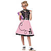 Girl&#8217;s 50s Sweetheart Poodle Skirt Costume - Large Image 1