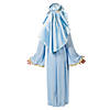 Girl&#8217;s Premium Mary Gown Nativity Costume with Headpiece Image 1