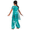 Girl's Classic Aladdin&#8482; Live Action Teal Jasmine Costume Image 1
