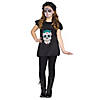 Girl's Day of the Dead Romper Costume - Small Image 1