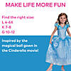 Girl's Deluxe Cinderella Dress Movie Polyester Costume - Small 4-6 Image 2