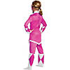 Girl's Deluxe Mighty Morphin Pink Power Ranger Costume - Small Image 1