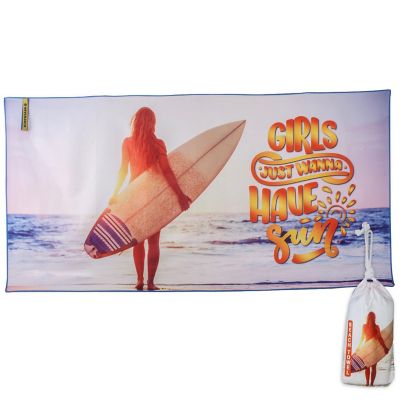 Girls just wanna have fun BeachTech 30"x60" sustainable beach towel Image 1