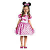 Girl's Pink Classic Minnie Mouse Costume - Small Image 1