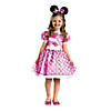 Girl's Pink Classic Minnie Mouse Costume Image 1
