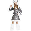Girl's Snow Leopard Costume - Medium Image 1