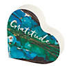 Give Thanks & Gratitude Two-Sided Heart Plaque Image 1