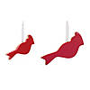Glass Cardinal Bird Shape Ornament (Set Of 6) 5.5"L, 8"L Wood Image 1