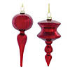 Glass Finial Drop Ornament (Set Of 12) 6"H, 6.5"H Glass Image 1