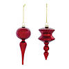 Glass Finial Drop Ornament (Set Of 12) 6"H, 6.5"H Glass Image 1