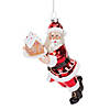 Glass Santa With Gingerbread Ornament (Set Of 6) 6.5"H Glass Image 1