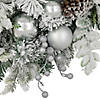 Glitter and Frosted Foliage Artificial Christmas Wreath with Bow  30-Inch  Unlit Image 2