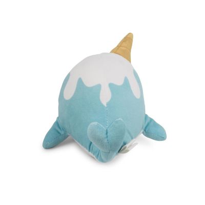 Glitter Galaxy 6-Inch Cute Ice Cream Cone Horn Blue Narwhal Collectible Plush Image 2