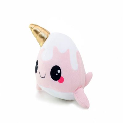 Glitter Galaxy 6-Inch Ice Cream Cone Horn Pink Narwhal Collectible Plush Image 2