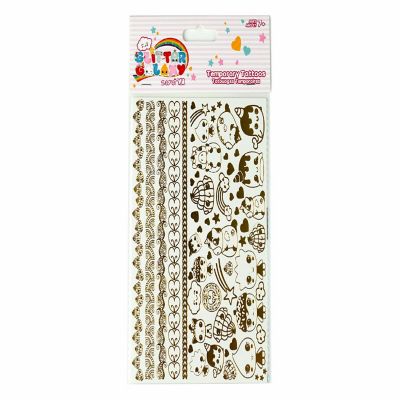 Glitter Galaxy Gold Shimmer Temporary Tattoo Sheet Wave 1 Image 1