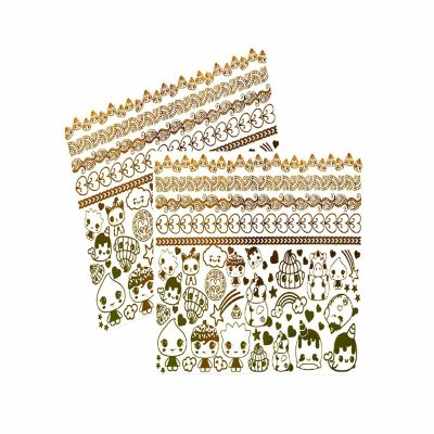 Glitter Galaxy Gold Shimmer Temporary Tattoo Sheet Wave 1 Image 2