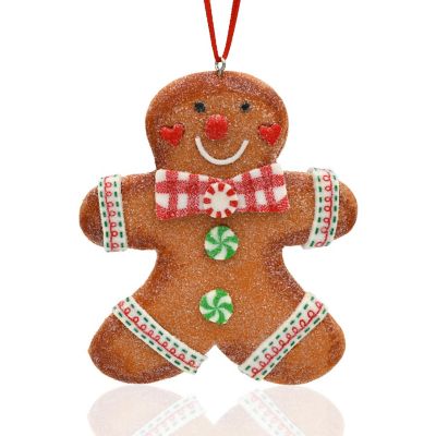 Glitter Gingerbread Boy Christmas Ornament Image 1