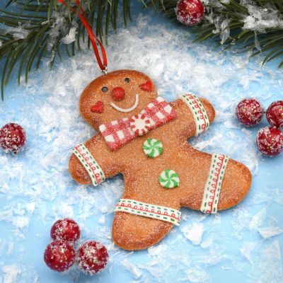 Glitter Gingerbread Boy Christmas Ornament Image 2