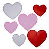 Glitter Heart Cutouts - 6 Pc. Image 1