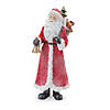 Glitter Santa Figurine With Pine Accent (Set Of 3) 15"H Resin Image 3