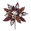 Glittered Poinsettia Flower Stem (Set of 2) Image 1