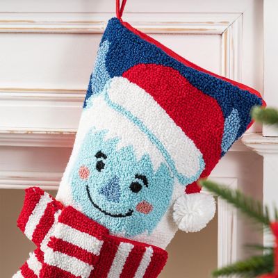 Glitzhome 21"L Hooked Stocking, Yeti Image 3