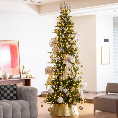 Glitzhome 25.75"D Gold Metal Glitter Tree Collar (KD) Image 2