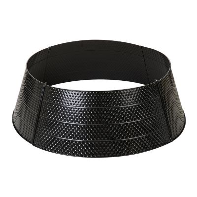 Glitzhome 40.5"D Christmas Black Hammered Metal Tree Collar(KD) Image 1