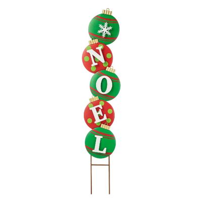 Glitzhome 42"H Metal NOEL Ornament Yard Stake or Wall Decor (KD, Two Function) Image 1