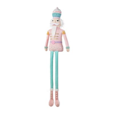 Glitzhome 60"H Christmas Oversized Fabric Nutcracker With Dangle Legs Image 1